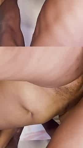 Midget Husband Destroy Wife Creamy Pussy with His Big Monster Cock