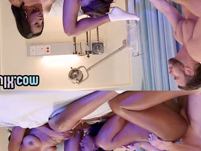 Ebony horny sluts get pussypounded trio