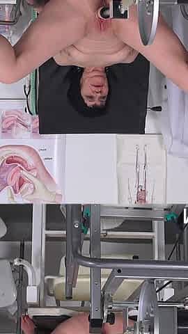 Horny Mature Charlie May Is Shaking While Cumming in Gyno Chair
