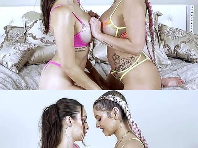 Lesbians with Huge Tits and Fat Asses Fuck Each Other
