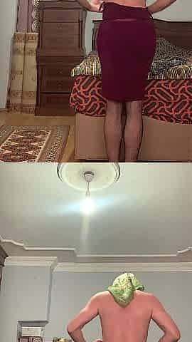 my hijabi large butt stepmom undressing