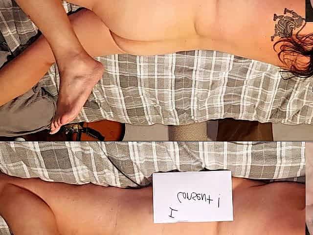I record myy wife making a crochet tutorial, nude!