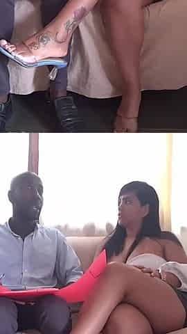 Insurance Agent: He Kept an Eye on the Naughty Girl and Gave Her His Giant Cock to Sit on!