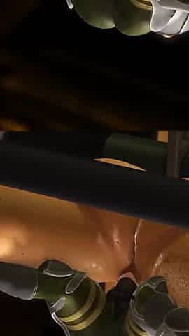 Hot sex with alien. A sexy blonde has crazy fuck with a green alien in a spaceship