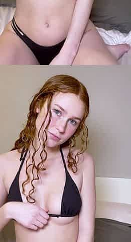 Beauty small tit amateur teen masturbating her shaved pussy