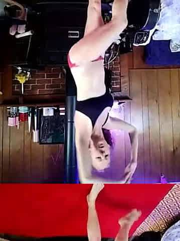 Amateur striptease and Solo masturbation