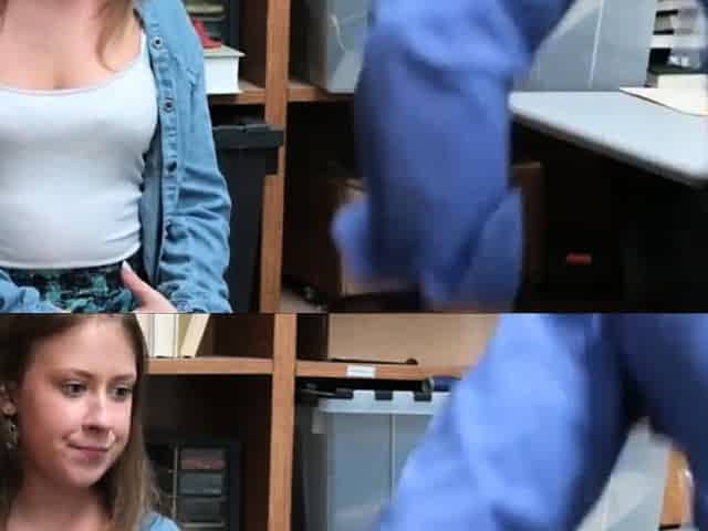 Small chubby teen thief punish fucked by a LP officer