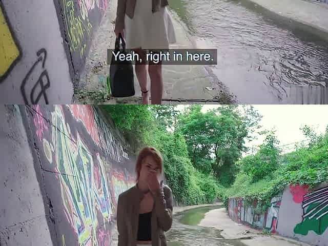 Redhead Fucked In A Tunnel