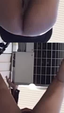Outdoor Striptease Fingering Rubbing My Black Pussy
