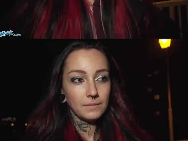 Skinny Emo Chick Takes Cash For Quick Fuck