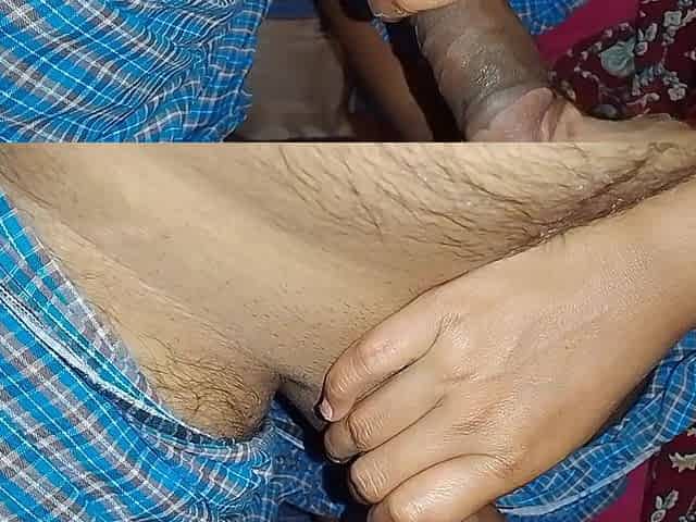 Village Girl Massages Her Husband's Penis