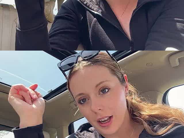 Masturbating with a pink sex toy in the back seat of my car