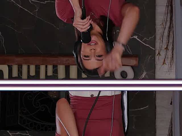 Brunette hair Kylie Rocket Rides Gracious Codey Steele's Thick Shlong