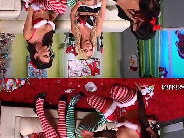 HOLIDAY HOES! Nikki Benz, Amy Anderssen & Jessica Jaymes Screw!