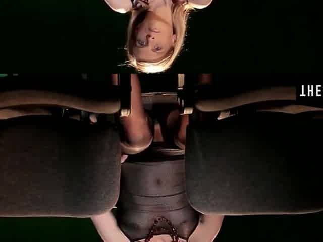 Close up of a actually hard climax in a episode theatre