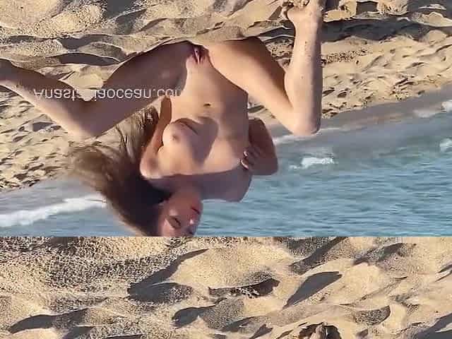 On A Public Beach