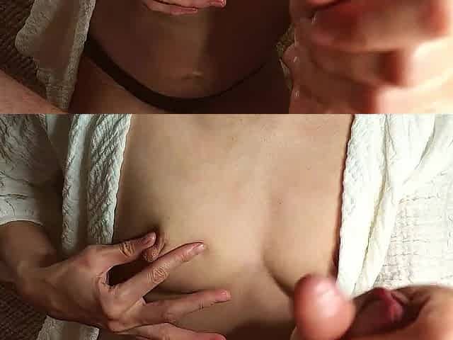 Excited Wife Gives Intensive Tugjob Until This chab Cums