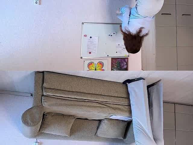 This guy Came All Over Her Hot Butt in Her Office Panties