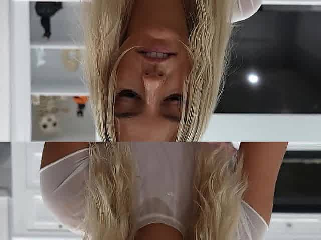 Lustful Teen Easter Bunny and Earns a HUGE FACIAL!!!