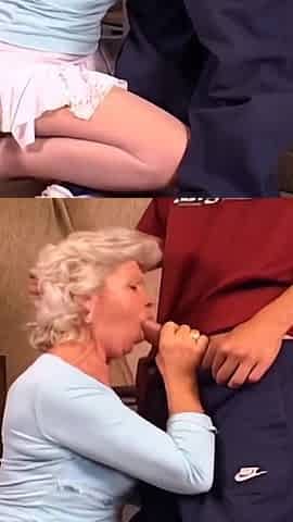 Young Man Fucks Old Woman Hard in the Ass