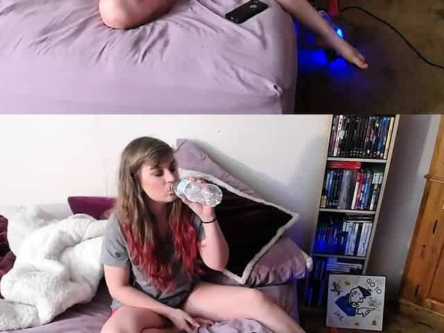 Busty brunette solo masturbation