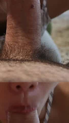 Cute Chinese Girlfriend POV Blowjob Watching TV, Soft Moaning, Cum in Mouth Cumshot