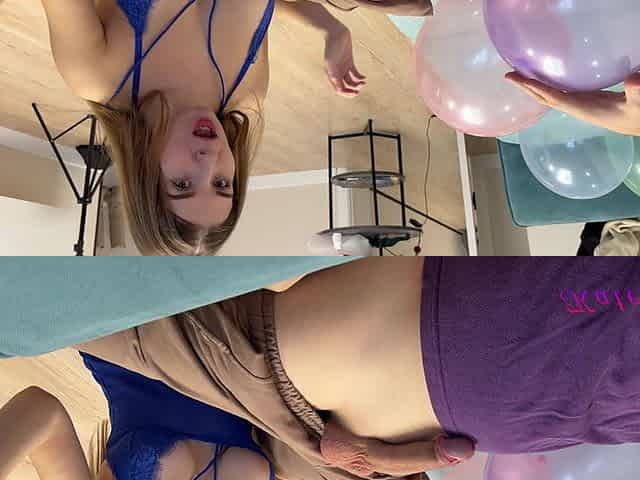 Balloons Party Ended with an Unexpected Creampie and Licking Hot Cum off a Dick