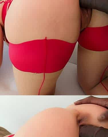 Red Lingerie BBC Hookup