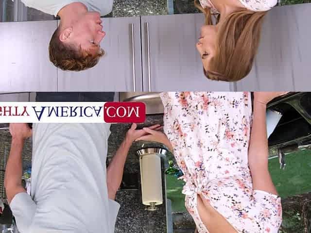 Sexy mom Annie King lifts her dress and lets her son's friend get some MILF pussy