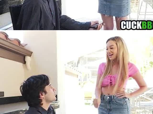 Cuckold BF Watching Girlfriend screw BBC Ex