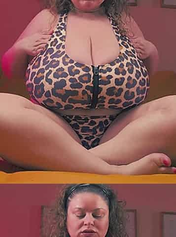 Very Busty BBW Anna Katz Playing with Her Monster Tits