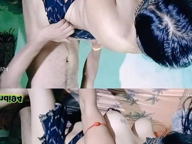 The Neighbor Fed Me Milk From Her Breasts and Fucked Her Thirsty Pussy with Her Dick