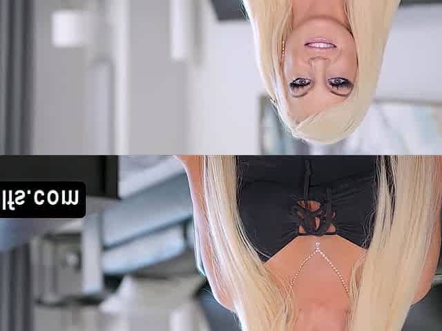 Perfect busty blonde versus my POV cock