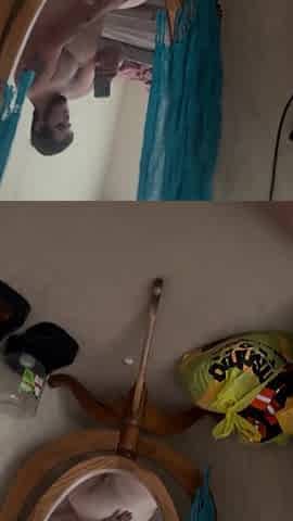 Bulky teen getting drilled
