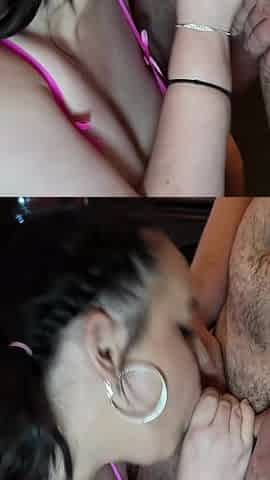Three Sexy Chicks Enter a Private Bukkake Party