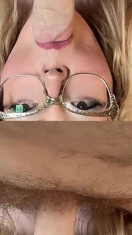 Pale BBW Blowjob with Eye Contact & Bikini Tittyfuck Cumshot