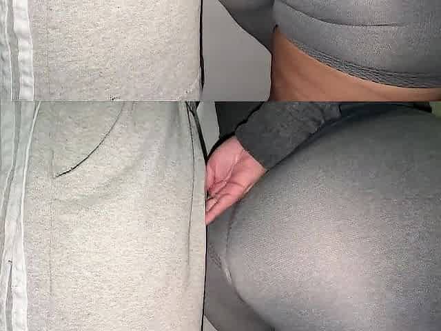 That babe Lets a Stranger Touch Her Butt and That babe Grabs His Hard Penis