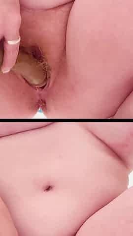 Solo Anal with a Brown Dildo