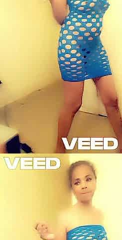 CHARMING BLACK STRIPPER At Home Reality Oral-job Blue Costume