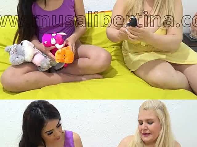 Lesbo games with ravishing teen