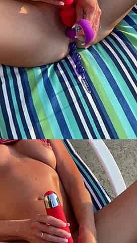 Stacked brunette goes solo toys and masturbation