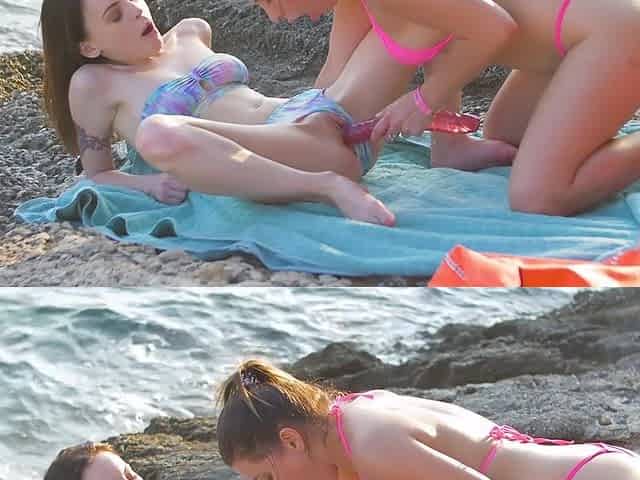 Shameless lesbians outdoor mind-boggling X-rated video