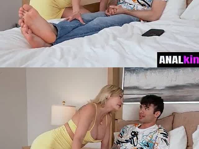 My StepDad's Lustful GF Flirts with Me During the time that Wearing a Ass Plug - Analkink