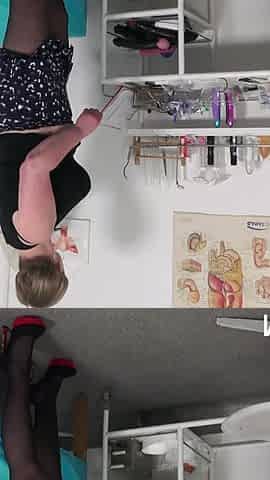Breast and cunt exam of big busty mature MILF