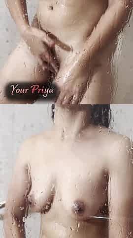 Priya Hot Bathing and Fun with Shower Mms