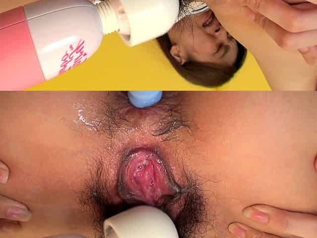Japanese teen uses toys to pleasure pussy