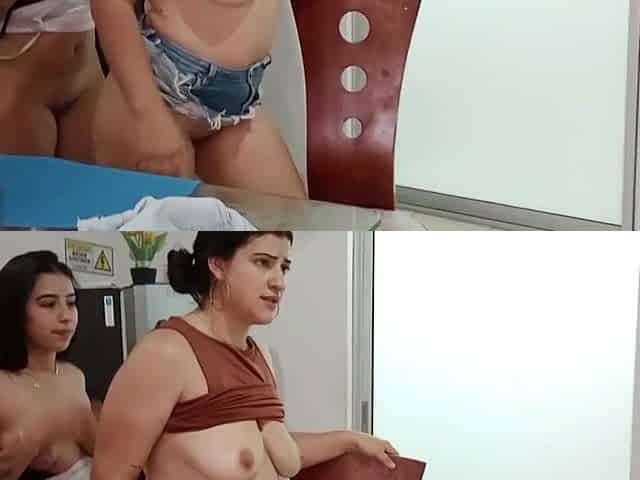Hot Colombian lesbos touching and masturbating allies and lovers
