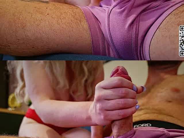 Cozy Bed Tugjob & Sloppy Finish