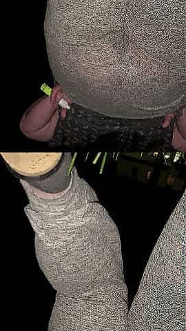 mother I'd like to fuck pees in public and nearly gets caught three times