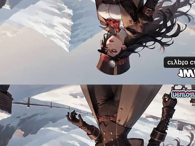 She was caked in snow and wearing undergarments as she played with swords while milking a pony and exploding with sensation - a